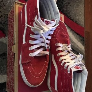 Red High top Vans size 8.5